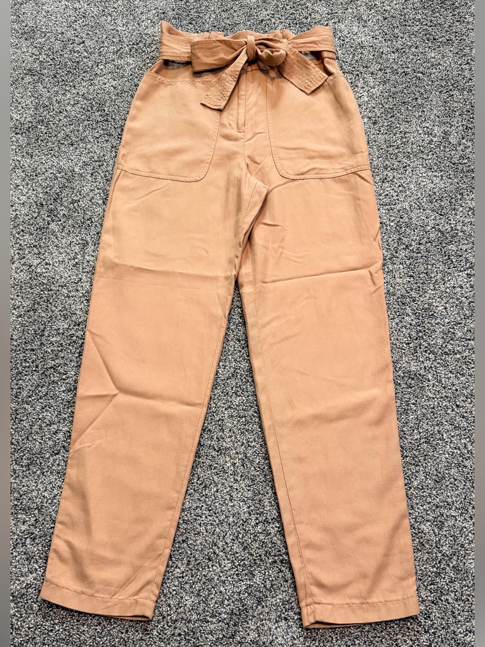 NWOT - Express Paperbag Waist Chino Pants in Tan